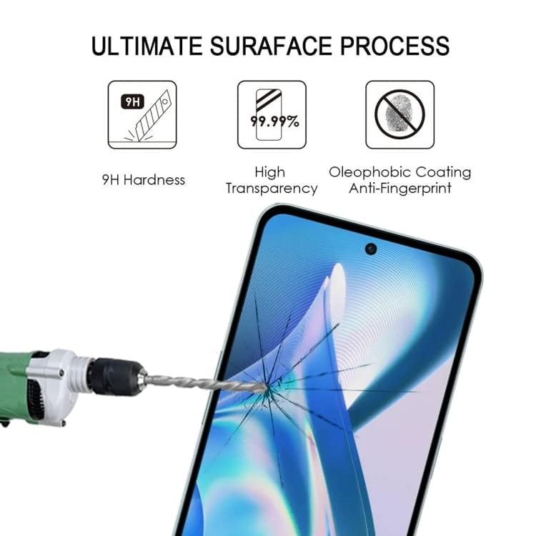 Image of Tempered Glass for OPPO F23 5G - 9H Hardness, Full Coverage, Easy Installation, Bubble-Free (Pack of 1)