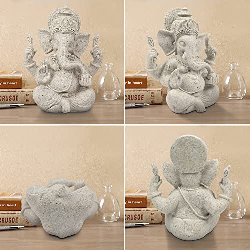 Vimtrysd 8 Inch Large Ganesha Statues, Hindu Elephant Statue Ganpati Idol Buddha Sculptures, Indian God Lord Ganesh Statue, Home Temple Mandir Meditation Yoga Room Decor #TOP5