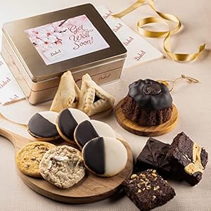 Dulcet Gift Basket Get Well Soon Classic Baked Goods Recovery Snack Care Package, Idea for Mom, Dad, Son, Daughter, Siblings, Friends & Co-workers