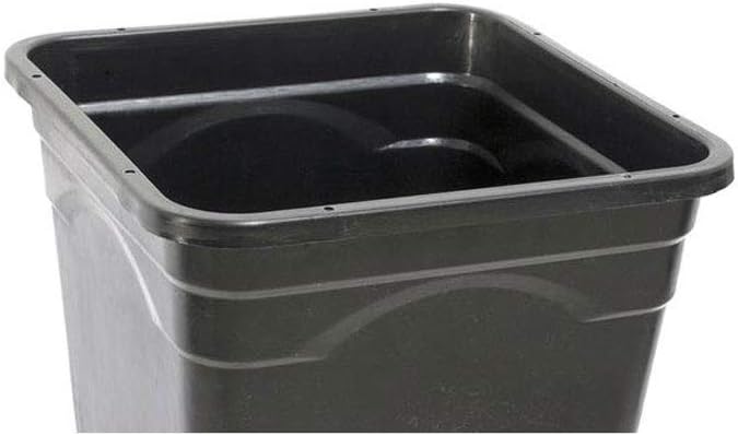 Active Aqua GFOE3 Flow 2.0 6 Square Pots 5-Gallon 13-Liter Bucket Hydroponic Grow Flow Expansion Kit System with Fittings, Connectors, & Tubing, Black