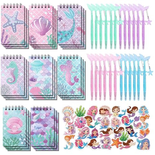Carnet de notes sirène LiYiQ lot de 148 cadeaux invités pour anniversaire et surprises