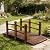 WISLAS 5FT Wooden Garden Bridge with Handrails, Decorative Landscape Footbridge for Yard, Pond, Farm or Creek - Rust-Resistant Cedar Construction, Easy Assembly & 500LB Capacity