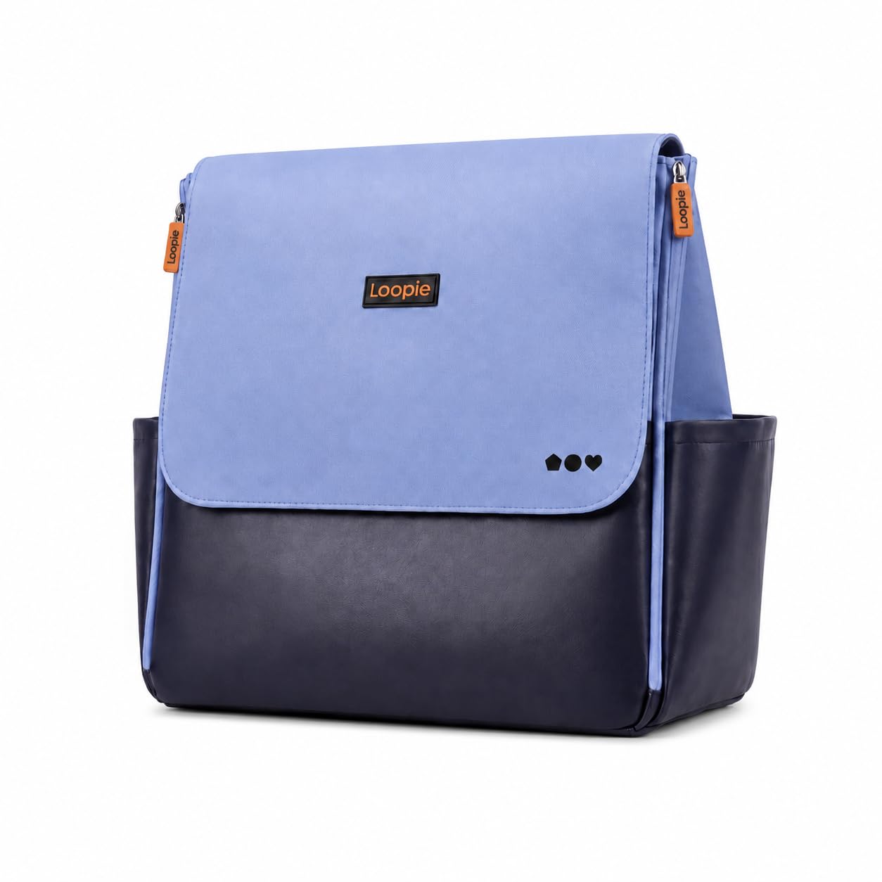 Loopie Robin Diaper Bag | 19 Compartments | 3 Insulated Sections | Spill-Proof Pouch | Foldable Changing Mat | Unisex Design | Backpack, Sling, Tote| Laptop Section | Stroller Straps | 30 L | Blue-image-25