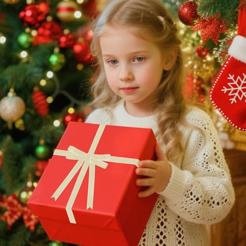Image of Tsorode 10 Yards Cream Velvet Ribbon for Christmas Tree,5 /8 Inch