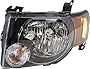 Evan Fischer Headlight Assembly Compatible with 2009-2012 Ford Escape Halogen Dark Interior with Sport Appearance Package XLT Model Driver Side