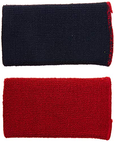 Munhequeira Dupla Face Grande Dri-Fit Home & Away Doublewide 2 Unid, Único, Vermelho/Preto