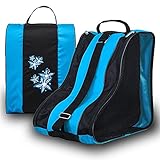 2 Schichten Atmungsaktive SkateTragetasche,Schlittschuhtasche mit Henkeln,Rollschuh-Tasche Kinder,Wasserabweisend Ice Skate Tasche Bag,mit Henkeln Verstellbarem Trageriemen,für Kinder und Erwachsene