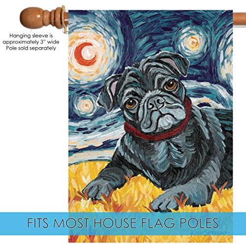 Drapeau de jardin Carlin décoratif Toland grand format noir - 4
