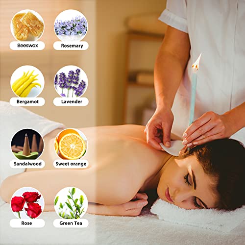 MQ Ear Candles,16Pcs Ear Wax Remover All Natural Ear Candles Beeswax Candling Cones with 8 Protective Disks (8 Colours) - Image 4
