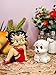 Ebros Gift Novelty Collection Betty Boop And Her Little Pal Pudgy Dog Whimsical Comical Ceramic Salt And Pepper Shakers Figurine Set All American Collectible Sculpture