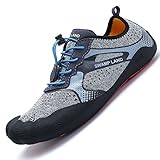 Pastaza Badeschuhe Damen Geschlossen Barfußschuhe Schnell Trocknend Wasserschuhe rutschfest Weich Outdoor Fitness Schuhe Grau, 37 EU