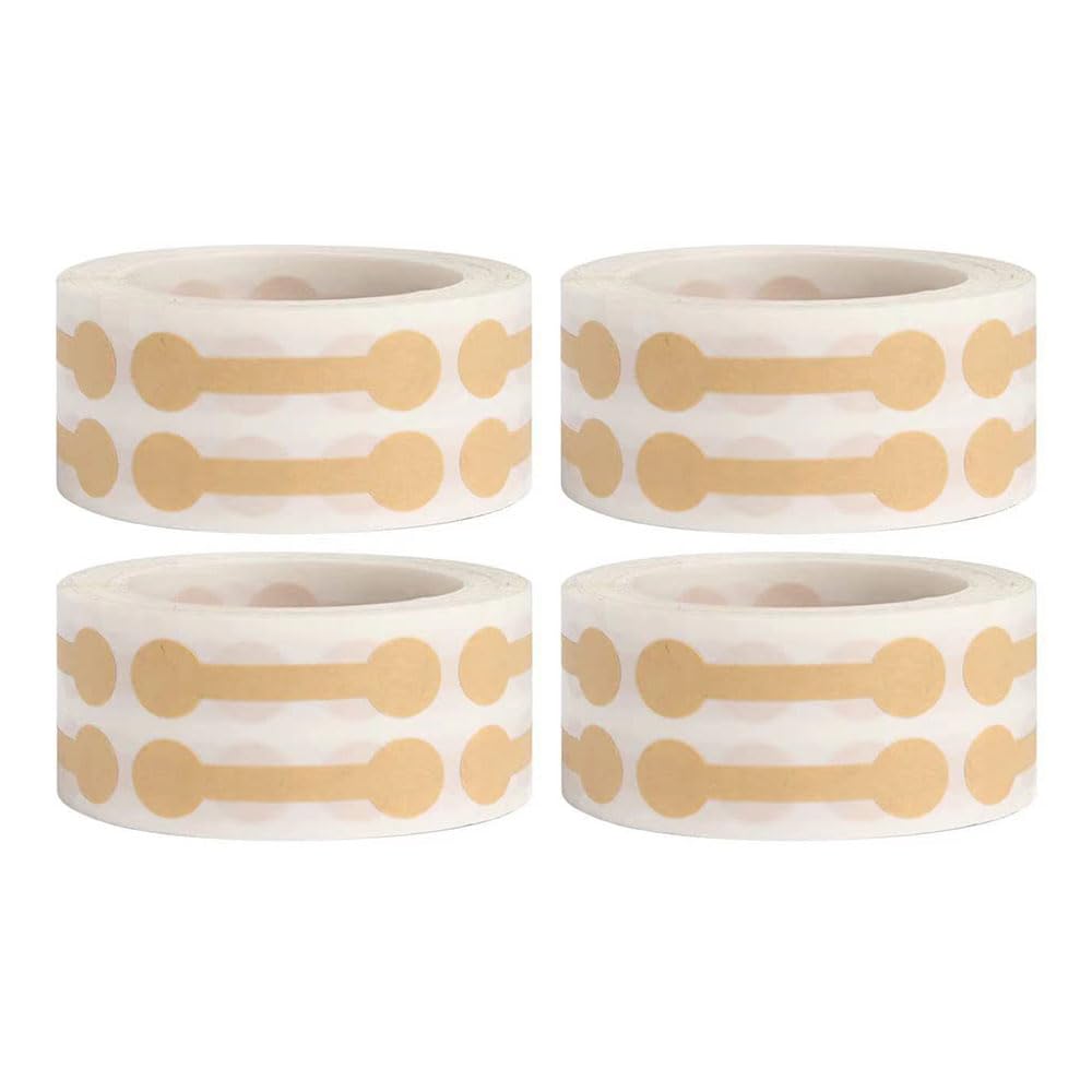 JZS Blank Jewelry Sticker, 2000PCS Jewelry Price Label Jewelry Identification Tags for Necklace Earring Price Identify Rectangle Label,4 Rolls x 500PCS,Brown