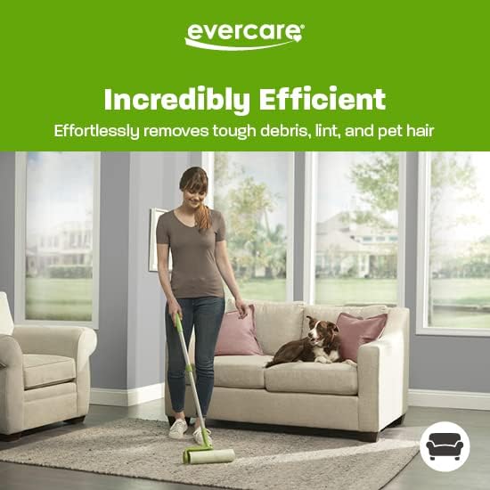 Miniatura 5 de Evercare Paquete de 6 repuestos de rodillo para mascotas de superficie grande de 10 pulgadas de ancho, 50 hojas cada uno (300 hojas en total)