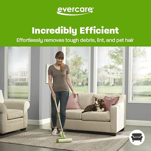 Evercare Pack of 6 10\" Wide Large Surface Mega Pet Roller Refill, 50 Sheets Each (300 Sheets Total)