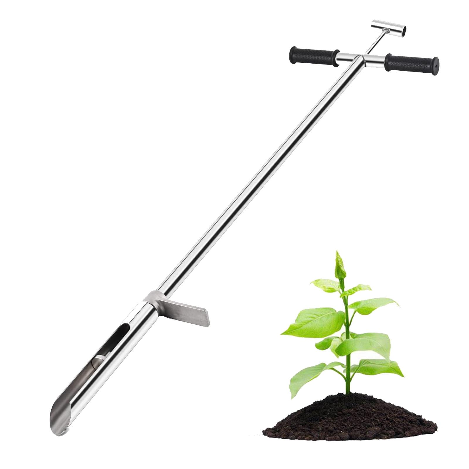 Bodenprobensonde, 101,6 cm Bodensondenstab, Erdsondenstab, Bodenprobennehmer Mit Fußpedal, Für Bodenprobenentnahme, Gartenarbeit(Dia 38MM(1.5in))