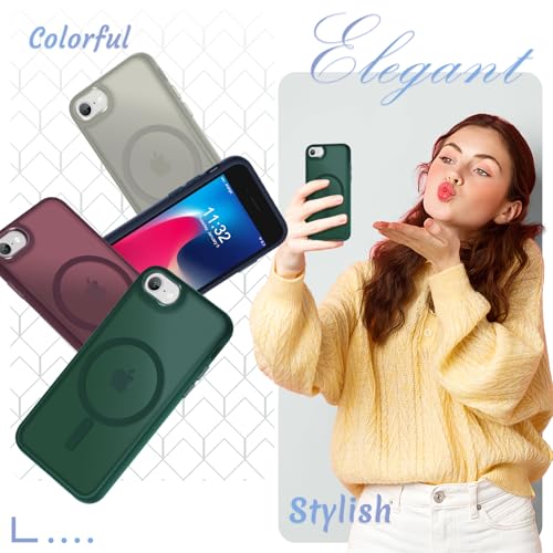Image of for iPhone SE Case 2022(3rd) /2020(2nd), iPhone 8 /7 Case, Dark Green