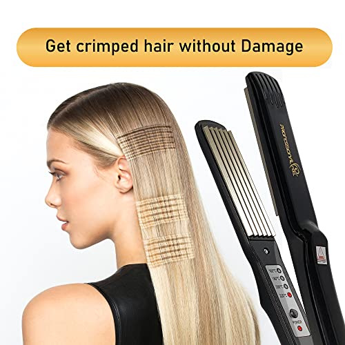 Image of PROFESSIONAL FEEL Abs Neo Tress Hair Crimper For Women Electric 4X Protection Crimp & Style Hair Styler (Hair Crimping Without Damage),Black