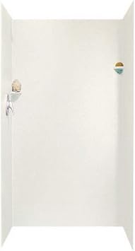 Swanstone SK363672.059 Solid Surface Shower Wall Kit, 36" L x 36" H x 72" H, Tahiti Ivory
