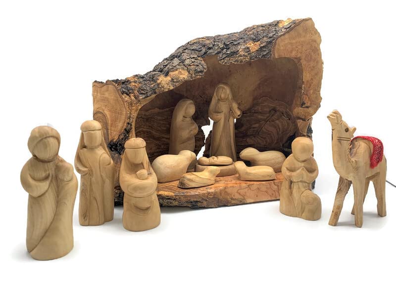 Nativity Sets for Christmas Indoor Wood, Large Olive Wood