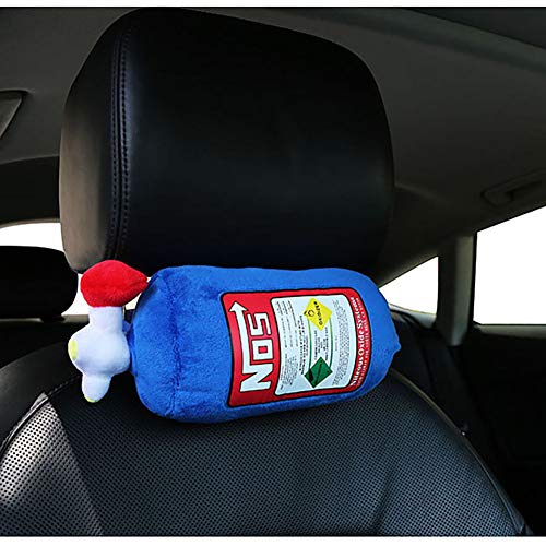 BSTCAR 27CM Kissen Plüsch, Nos Flaschenkissen Nackenstütze Cars Kissen Auto Dekor Sofakissenspielzeug
