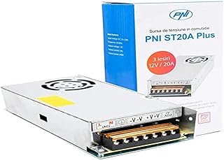 PNI Switched Voltage Source ST20A Plus 12V 20A stabilized for Surveillance Systems