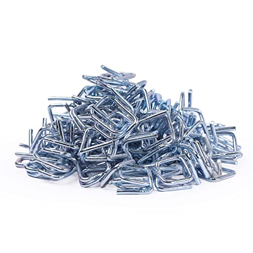 U.S. SOLID Textil Umreifungsset gewebt HD, 19 mm x 500 m Umreifungsband mit Bandspanner und Verschlussklemmen Umreifungsset für Paletten,300 Stück Metallschnallen