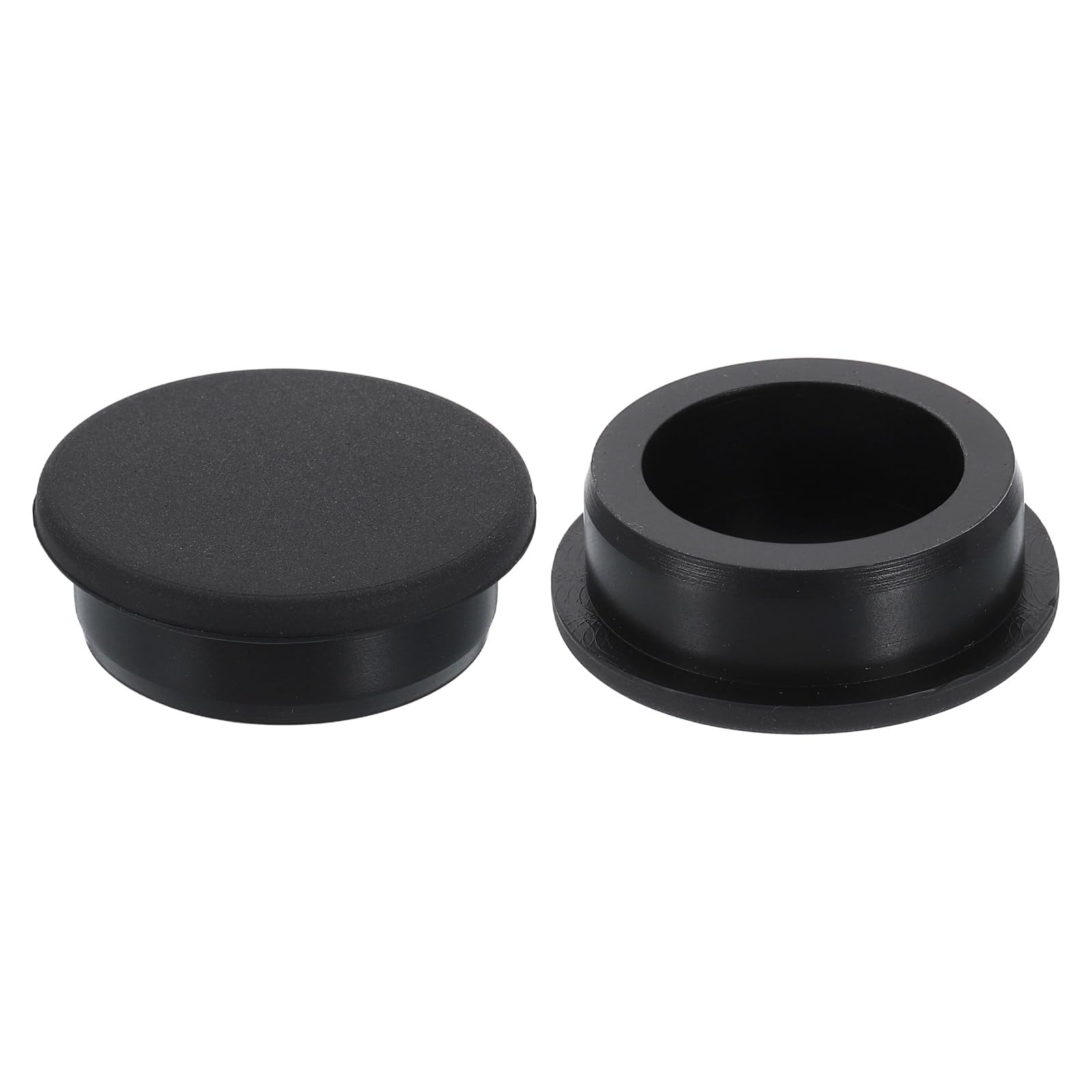 sourcing map 2Pcs Silicone Hole Plug, Waterproof Round Rubber Stoppers Bottle Seal Plugs Tube Pipe End Caps for 40mm/1.57" Hole for Bathtub Bottle, Black