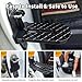 Car Door Step for Car Roof Access, Foldable Non-Slip Ascent Latch Pedal Rack with Scratch Proof Rubber Pad for Universal Cars SUVs Trucks Vans(Black)