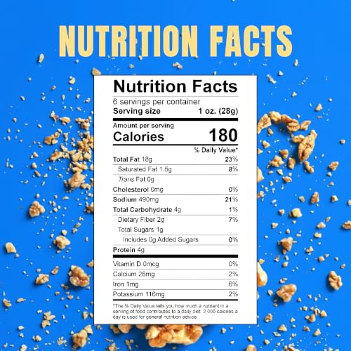 Image of Brothers Nuts Garlic Salty Walnuts - Organic, Sprouted Walnuts - Healthy Keto Snack - Vegan, Gluten-Free, Kosher - No Preservatives - 6 oz (Pack of 5)