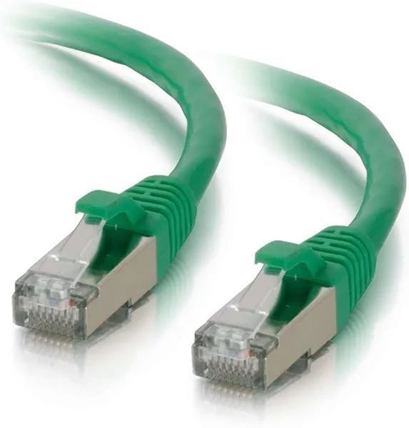 C2G 00839 Cat6 Cable - Snagless Shielded Ethernet Network Patch Cable, Green (25 Feet, 7.62 Meters)