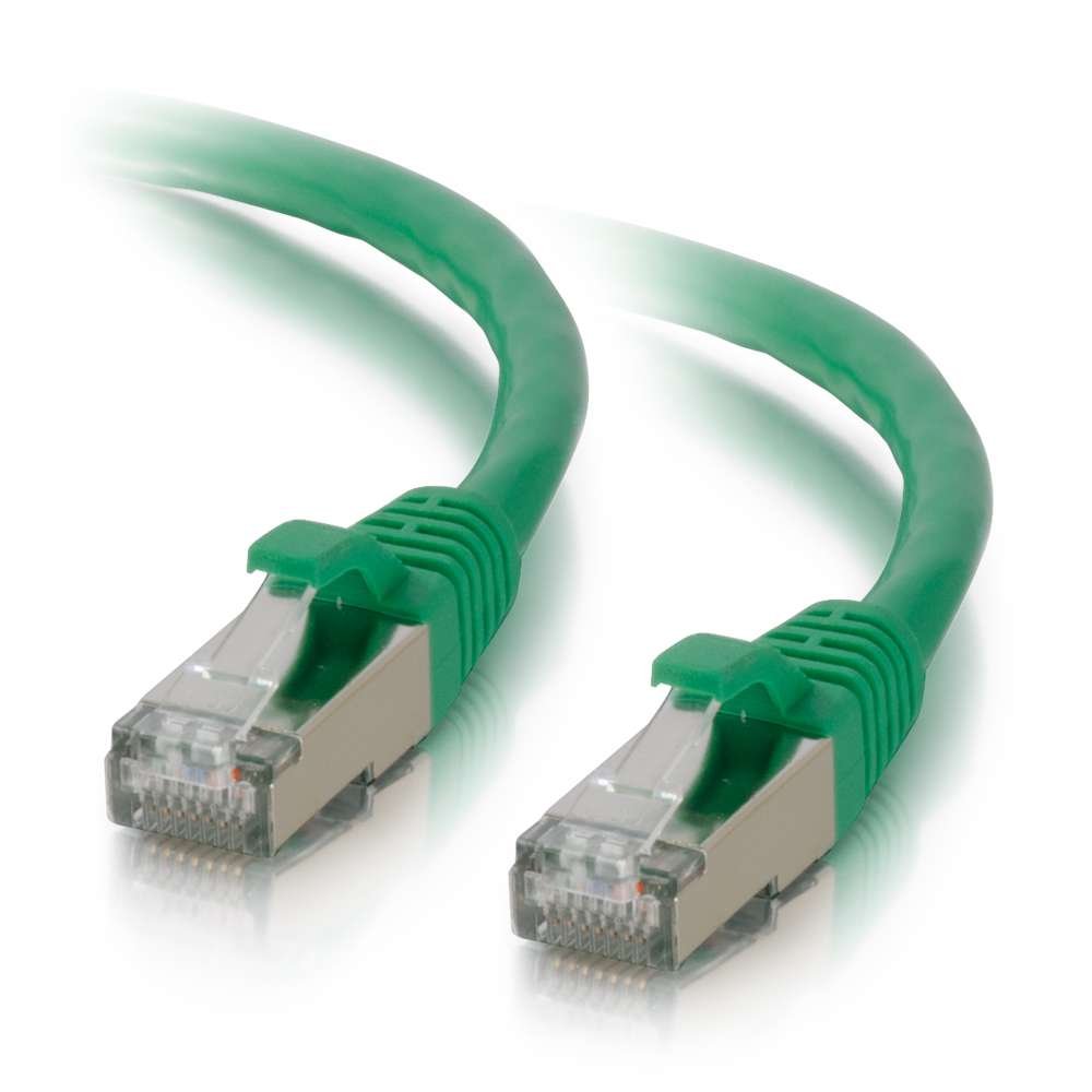 C2G 00839 Cat6 Cable - Snagless Shielded Ethernet Network Patch Cable, Green (25 Feet, 7.62 Meters)