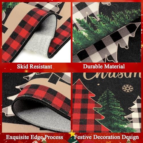 HEBE-Christmas-Doormat-Indoor-Outdoor-32×48-Non-Slip-Buffalo-Plaid-Farmhouse-Welcome-Door-Mat-Large-Low-Profile-Entryway-Mat-Washable-Entrance-Mat-Floor-Carpet-for-Front-Door-Holiday-Decor HEBE Christmas Doormat Indoor Outdoor 32×48 Non Slip Buffalo Plaid Farmhouse Welcome Door Mat Large Low Profile Entryway Mat Washable Entrance Mat Floor Carpet for Front Door Holiday Decor
