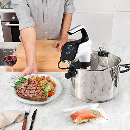 Sous Vide Cooker, PARTU Thermal Immersion Circulator with Precise Temperature and Time Control, Stainless Steel Body with Removable Clamp, Ultra-Quiet, 850W