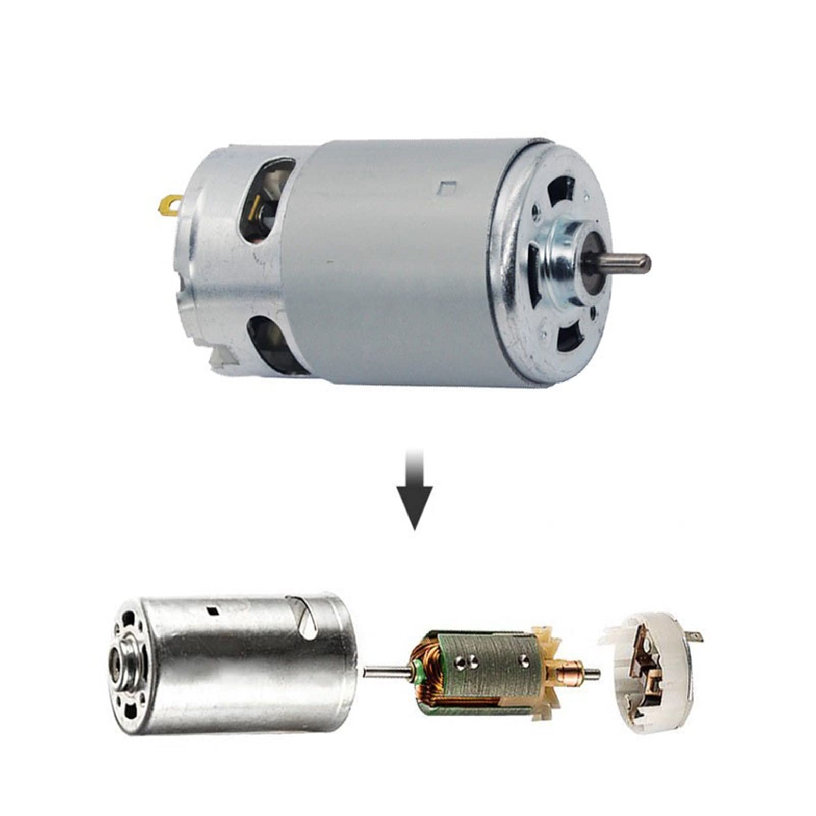 sostituzione elettrica 1 pz 12 Denti RS550 Motore Trapano a batteria Motore Cacciavite Motore 7.2V 9.6V 10.8V 12V 14.4V 16.8V 18V 25V 3mm Albero 550 Motore a CORRENTE CONTINUA cambio di velocità ( Col