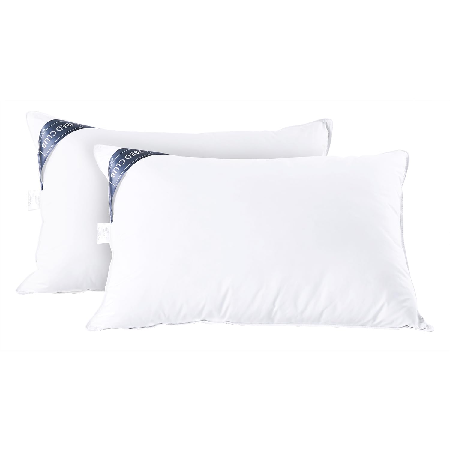 Gc Gaveno Cavailia White Premium Duck Feather Pillow - Uk Standard Size 48X74cm, Soft & Supportive 2X Down Pillows - Ideal For Neck, Back And Side Sleepers - Machine Washable