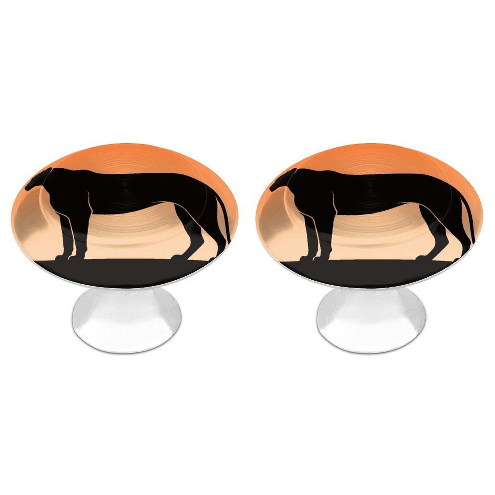 Fodpand White 2 Pack Cabinet Knobs 1.1 Inch Single Hole Drawer Pulls Handles Decorative Cheetah Furniture Knobs For Dresser Kitchen Bathroom Cupboard Wardrobe Vanity Closet Door Hardware
