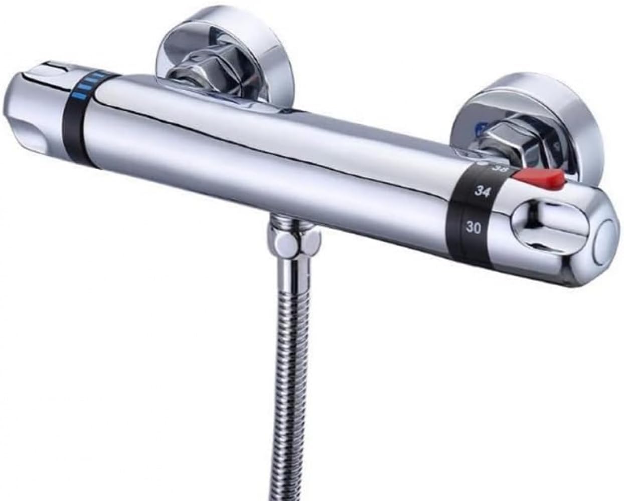 シャワーヘッドとホースとサーモスタットシャワー混合栓まとめ Amazon | AZIEBAY浴室用混合水栓 サーモスタットシャワー混合栓