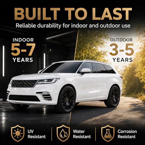 Image of Gloss White Vinyl Wrap for Cars, 1 x 5 ft, Air Release