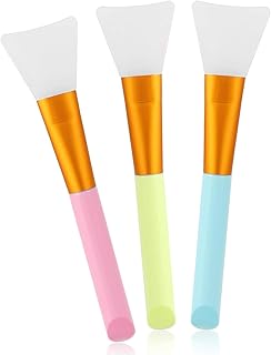 فرشاة قناع الوجه من السيليكون من تزويق، 3 قطع من ادوات تجميل قناع الوجه من السيليكون الناعم، فرشاة لوضع لوشن الجسم بدون شعر، فرشاة وجه لقناع النوم وقناع الطين