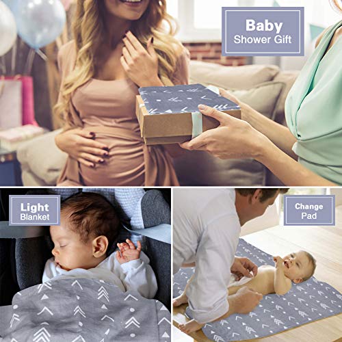 Image of Metplus Car Seat Cover Baby boy, 100% Muslin Cotton Infant Carseat Covers, Lightweight Breathable Car Seat Canopy, Summer Stroller Sun Shade, Newborn Travel Essentials(Arrow)