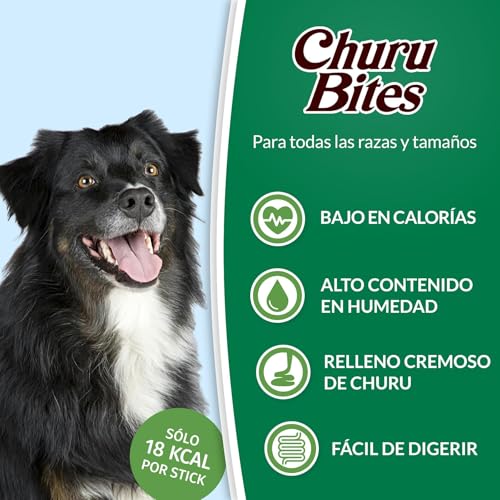 Miniatura 2 de Inaba Churu Bites Perros - 4 Variedades De Sabores - Palitos Crujientes Con Relleno Cremoso, Aperitivo Delicioso Y Saludable - Alimento Con Proteínas, Sin Colorantes Ni Conservantes - 192g 16x12g