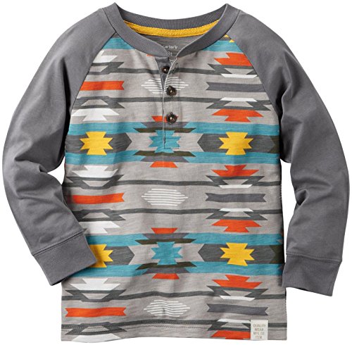 Carter's Baby Boys' Knit Polo Henley 225G579, Print, 12M #TOP9