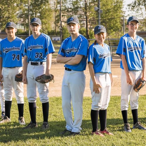 WYVAS Conjunto combo de meias e cinto de beisebol ou softball, 4 pares de meias de beisebol de futeb