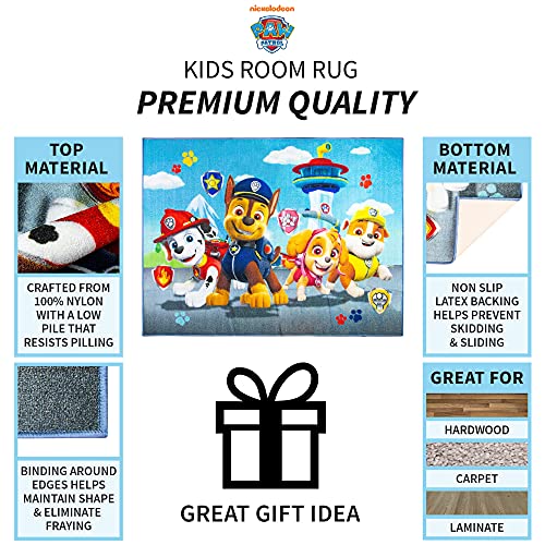 Franco Kids Room Non Slip Area Rug, 69 in x 52 in, Paw Patrol