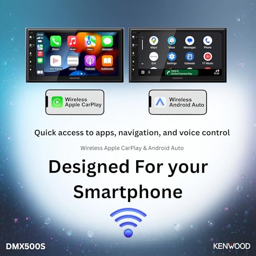 KENWOOD DMX500S 6.8" Capacitive Touchscreen Digital Multimedia Receiver – Wireless Apple CarPlay, Android Auto, Bluetooth - view 2