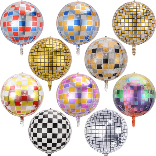 Globo Bola Discoteca, 10 Globos De Cumpleaños Globos Helio Colores Decoracion Cumpleaños Globos Metalizados Bombona Helio Globos Disco Bball Bola de Discoteca Globos Grandes Decoracion Carnaval