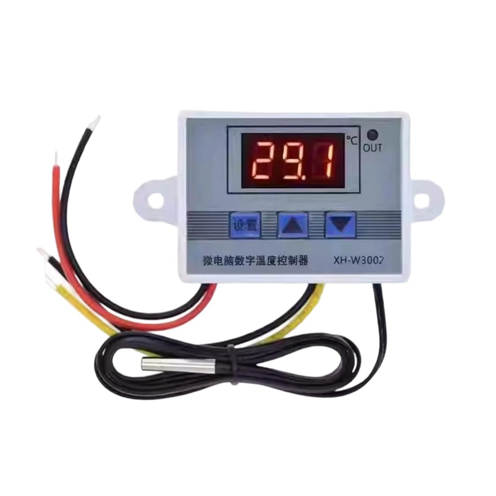 Jnchdghwa XH-W3002 Digital LED Temperature Controller Max 10A Thermostat Regulator with Waterproof Probe