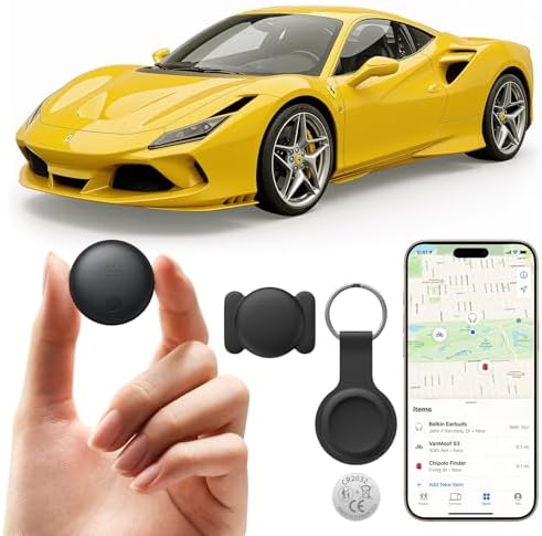 Traceur GPS Mini sans Abonnement | Localisateur Bluetooth pour Vo...