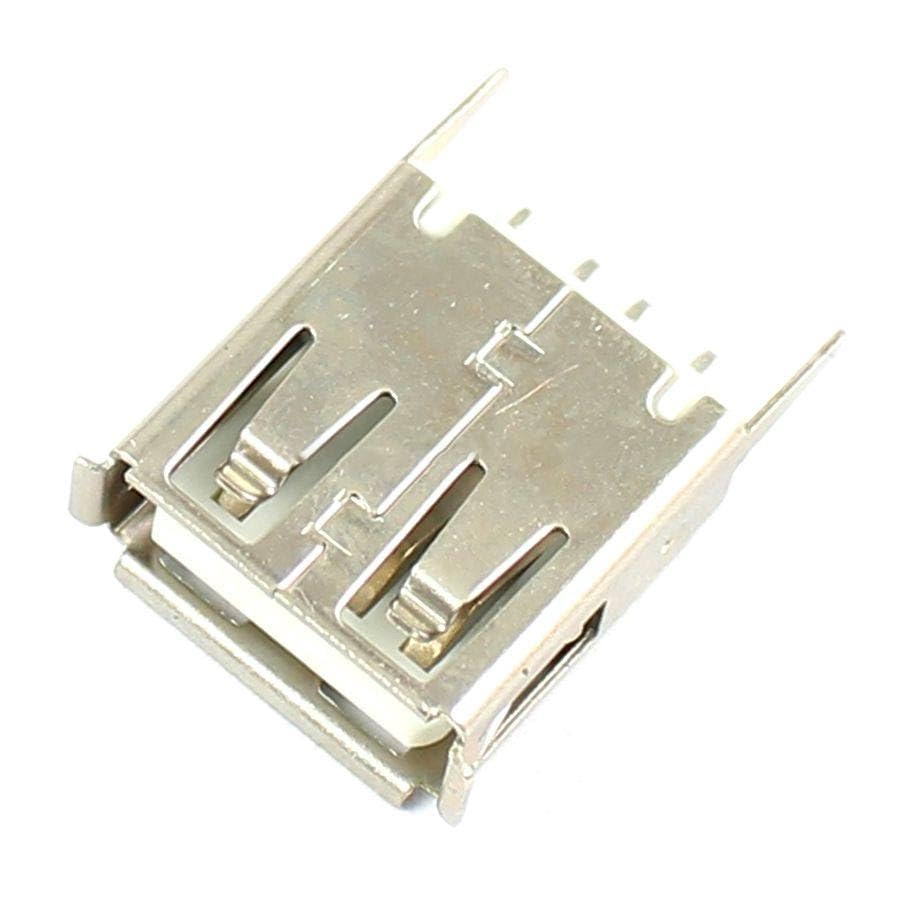 Generic 100 Pcs USB 4 Pin Female Type-A DIP Socket Connector 13.0