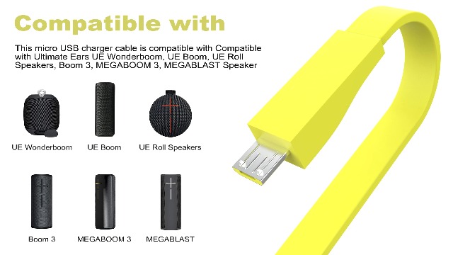 Amazon.com: Xivip Replacement UE Boom USB Charging Cable Cord Wire